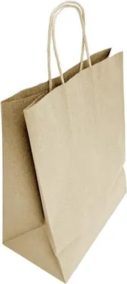 Produktbild von Fiesta Recyclierbare Papiertüte mit Drehgriff Braun - Groß (250 Stück)