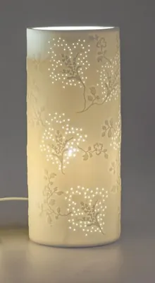 Produktbild von Lampe Kugel 11x24cm rund Zweige-weiss