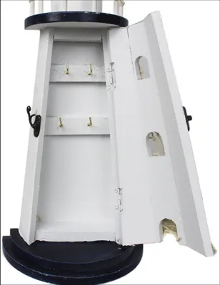 Produktbild von Deko-Leuchtturm Holz Fischernetz Schiff Regal Maritime hinstellen/aufhängen