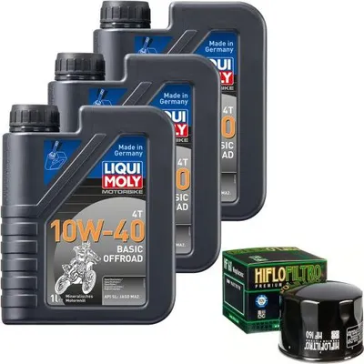 Produktbild von Wartungs-Set für BMW F 650 800 GS ABS E8GS/K72 2008, LiquiMoly 10W-40 Off. 3L + HiFlo Ölfilter HF160
