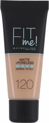 Produktbild von Maybelline Fit Me! Foundation Matte + Poreless 120 Classic Ivory Flüssiges Make Up mit mattierender Wirkung 30 ml