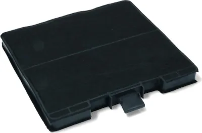 A black carbon filter cartridge.