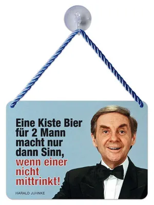 Produktbild von Kulthänger Blechschild, Juhnke Eine Kiste Bier, KH 274