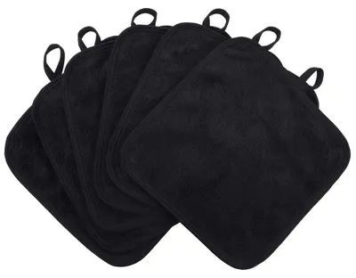 Produktbild von Abschminktücher Mikrofaser 20x20 cm Schwarz 6er Pack