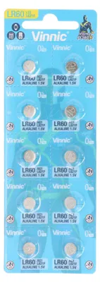 Produktbild von Alkalische Mini-Knopfbatterie Vinnic G1 / AG1 / L621 / LR60 Blister zu 10 Stück