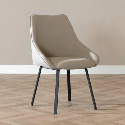 Produktbild von Bronx71 Esszimmerstuhl Lova recycelter Stoff taupe
