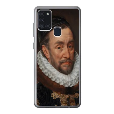 Produktbild von MuchoWow® Handyhülle Schutzhülle Hülle für Samsung Galaxy A21s Wilhelm von Oranien - Gemälde von Adriaen Thomasz. Silikon Softcase Handy Hülle - Hartschale