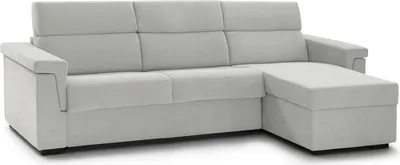 Produktbild von Ganzaria - Ecksofa mit Bettfunktion 285x160 cm Hellgrau, Abziehbar Italy