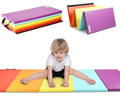 Immagine prodotto di Tappetino da fitness pieghevole - Tappetino per esercizi sportivi e ginnastica - Ideale per l'allenamento a casa - Con maniglie - 195 x 75 cm