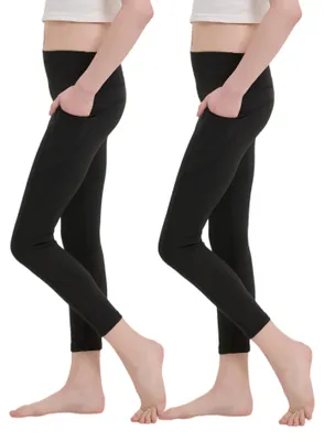 Produktbild von SolidKeus – Set aus 2 Sportleggings für Mädchen, hoher Bund und bequemer Tragekomfort