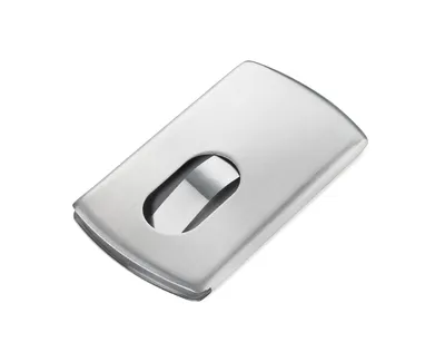 Produktbild von TROIKA Visitenkartenspender SLIDE silber