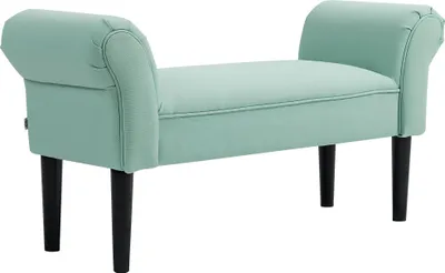 Produktbild von Gepolsterte Sitzbank für Schlafzimmer und Flur, bis 130 kg belastbar, 102 x 36 x 51 cm, Grün