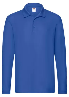 Produktbild von Fruit of the Loom - "Premium" Poloshirt für Herren Langärmlig LT1617 (XXL) (Königsblau)