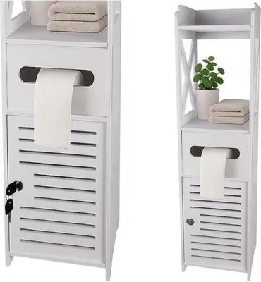 Obrázek produktu pro Koupelnová skříňka, nástěnná, bílá, 2 police