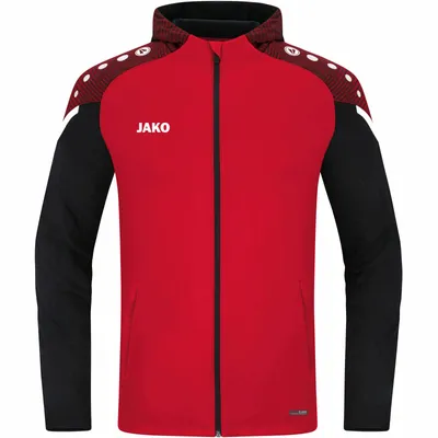 Produktbild von JAKO Damen Kapuzenjacke Performance, Farbe:rot/schwarz, Größe:34