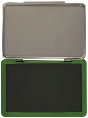 Zdjęcie produktu dla Q-Connect® KF25210 Metalowa poduszka do stempli rozmiar 2 - zielona
