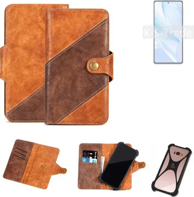 Produktbild von K-S-Trade Handyhülle Schutzhülle Bookstyle Case Wallet-Case kompatibel mit Motorola Edge S Pro Cover Klapphülle Kantenschutz Smartphone dunkelbraun