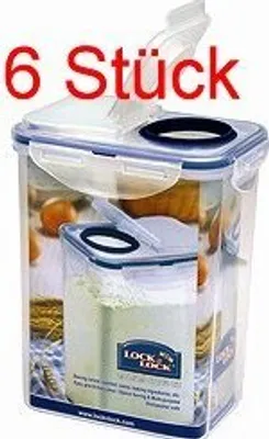 Zdjęcie produktu dla Lock & Lock Frischhaltebox rechteckig mit Schütte 6er Set HPL813F
