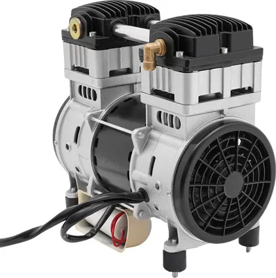 Zdjęcie produktu dla Kompresor powietrza - głowica pompy, napęd paskowy, 1500 W - 140 l/min, 0,7 MPa - silnik miedziany - 1380 obr./min - antywibracyjne nóżki - kolor srebrny