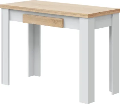 Obrázek produktu pro Klapptisch >Clapp< in Weiß / Eiche Imitace - 110x79/77,5x50/100 (BxHxT)