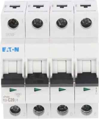 Produktbild von Leitungsschutzschalter 4P C 20A 6kA AC PL6-C20/4 166522