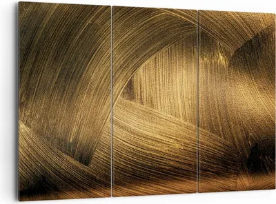 Produktbild von Bild auf Leinwand - Leinwandbild - 3 Teile - Abstraktion Gold Textur - 165x110cm - Wand Bild - Wanddeko - Wandbilder - Leinwanddruck - Bilder - Wanddekoration - Leinwand bilder - CE165x110-4477