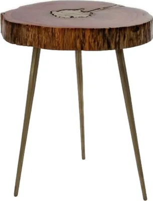 casa padrino luxus designer dreibein wohnzimmertisch beistelltisch wohnzimmer hotel büro club bar tisch baumscheiben tischplatte messingfüllung möbel