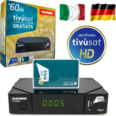 Produktbild von Tivùsat HD-SAT-Receiver mit Tivusat Karte HD TFK-S2000 Full HDTV