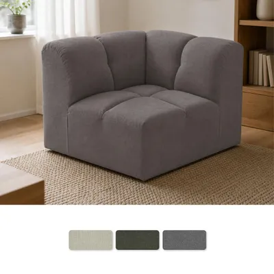 Image de MIUFORM Picco, canapé d'angle, une place, gris