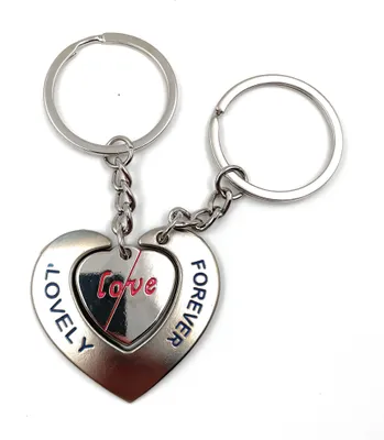 Produktbild von Onwomania Schlüsselanhänger - "Love Forever Partner" - Metall Glücksbringer ideal als Geschenk z.B. für den besten Freund, die beste Freundin, Mama