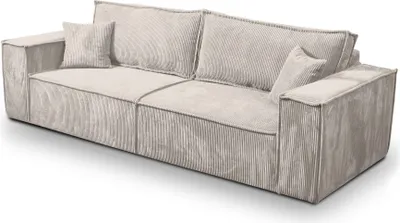Produktbild von FEDVE Schlafsofa Sofa Sekwana Funktionssofa Bettsofa Bettkasten minimalistisches Design Stil Hellbeige (Poso 100)