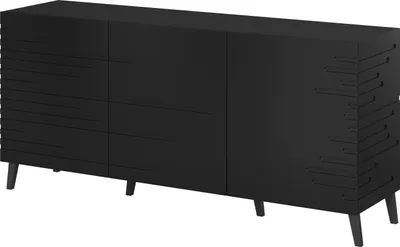 Produktbild von Kommode NOVA 155 cm SCHWARZ MATT Sideboard Highboard Schrank