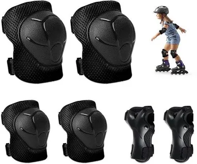 Productafbeelding van 6-in-1 Kinder Beschermset: Knie-, Elleboog- en Polsbeschermers voor Skateboarden en Fietsen (3-8 jaar)