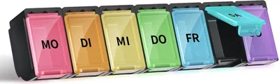 Immagine prodotto di Opret portapillole 7 giorni organizzatore tedesco arcobaleno portapillole