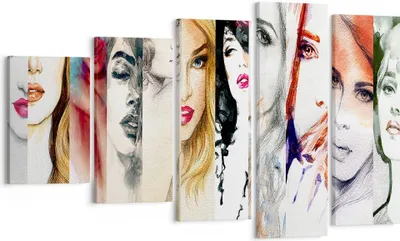 Produktbild von Bild auf Leinwand - Leinwandbild - Frauen Schönheit Dame Illustration - 100x60cm - Wand Bild - Wanddeko - Leinwanddruck - Bilder - Kunstdruck - Leinwand bilder - Wandkunst - EG100x60-3012