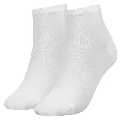 Image de Tommy Hilfiger - Chaussettes courtes pour femmes, lisses (lot de 3) NA960 (35 EU - 38 EU) (blanc)