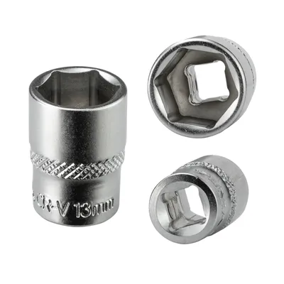 Produktbild von Stecknuss Sechskant 13mm 6 Kant 1/4" kurz (CR-V)