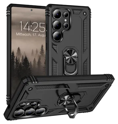 Produktbild von Armor Outdoor Handyhülle für Samsung Galaxy S25 Ultra Handy Panzer Case Cover Schutzhülle Farbe: Schwarz
