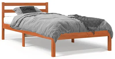 Immagine prodotto di vidaXL Letto in legno massiccio senza materasso cera marrone 90x190 cm legno di pino