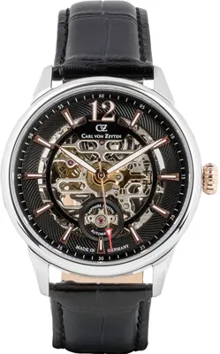 Produktbild von Carl von Zeyten CVZ0080BKRS Schramberg Automatik silber schwarz Herren Uhr NEU