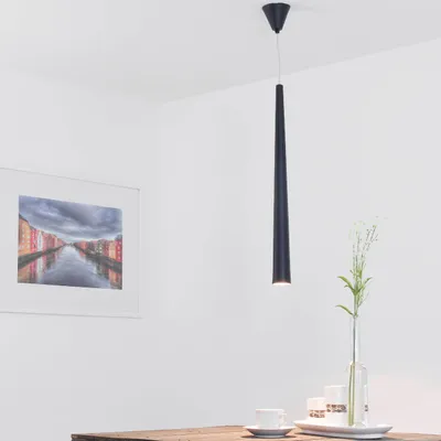 Produktbild von Pendelleuchte Modern "Quebeck" Schwarz Metall 3-flammig Hängelampe Wohnzimmer Esszimmer Esstisch