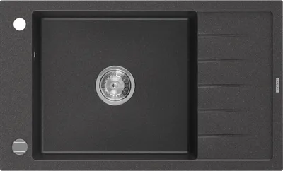Obrázek produktu pro Mexen Elias 1-miskový granitový dřez s krátkým odkapávačem 795 x 480 mm, Skvrnitá černá - 6511791005-76