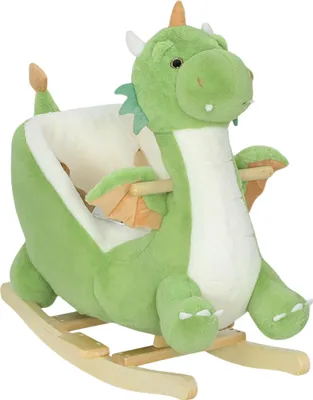 Produktbild von AIYAPLAY Schaukeltier Dinosaurier-Schaukel interaktive Tiergeräusche Holzrahmen