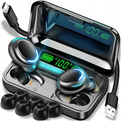 Produktbild von Kabellose In-Ear Kopfhörer Powerbank Case Perfectter Tiefbass Klang