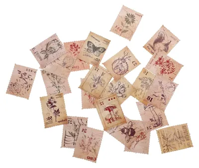 Produktbild von 184 Stück Selbstklebende Retro-Stempelaufkleber für Tagebücher, Planer und Scrapbooking