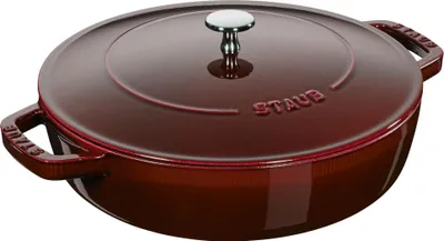 Obrázok produktu pre Staub Schmorpfanne Chistera, 28 cm | rund | Gusseisen | Grenadine-Rot