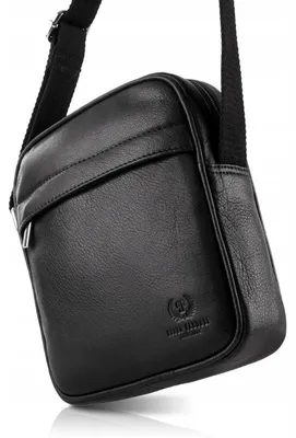 Produktbild von Paolo Peruzzi Herren Leder Umhängetasche Schwarz T-75