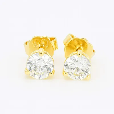 Produktbild von Brillant Diamant Ohrstecker Paar 750/- Gelbgold 18 Karat Gold 1,02 ct G/VS1