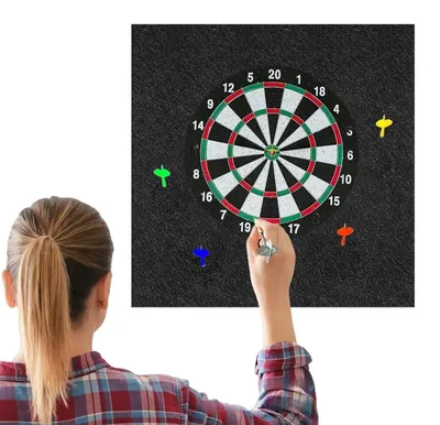 Productafbeelding van Zwarte Dartboard Muurbeschermer van Vilt