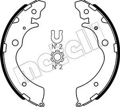 Produktbild von METELLI Bremsbackensatz Trommelbremse Hinten für SUZUKI JIMNY (FJ) 220,0mm 53-0154